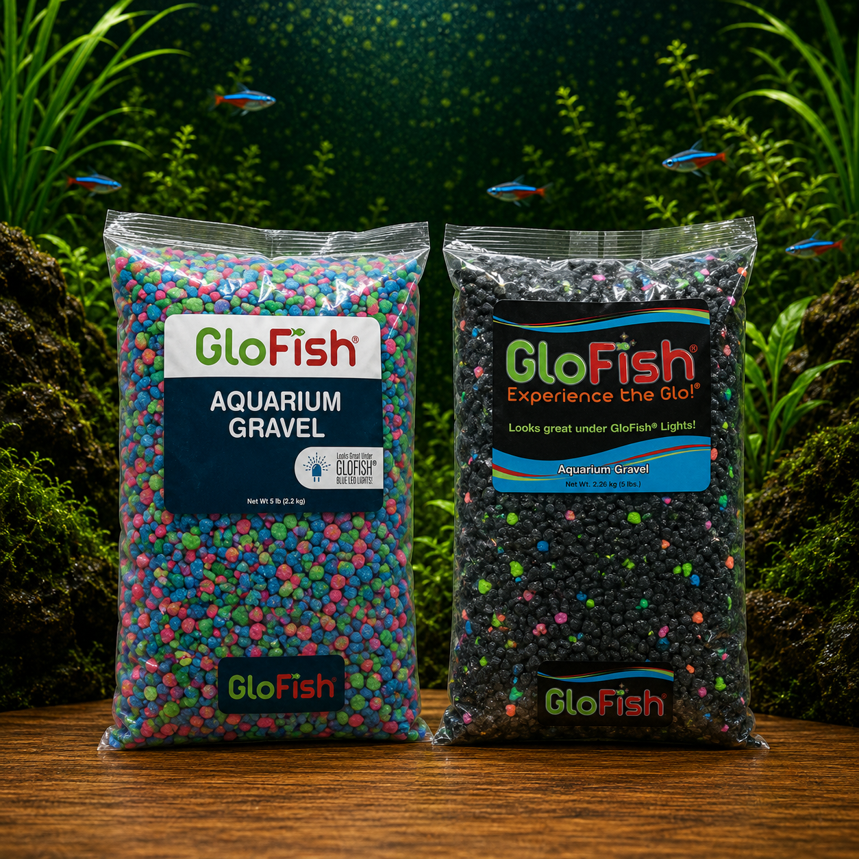 GloFish Multi-Color Lagoon Aquarium Gravel, 5 lbs.